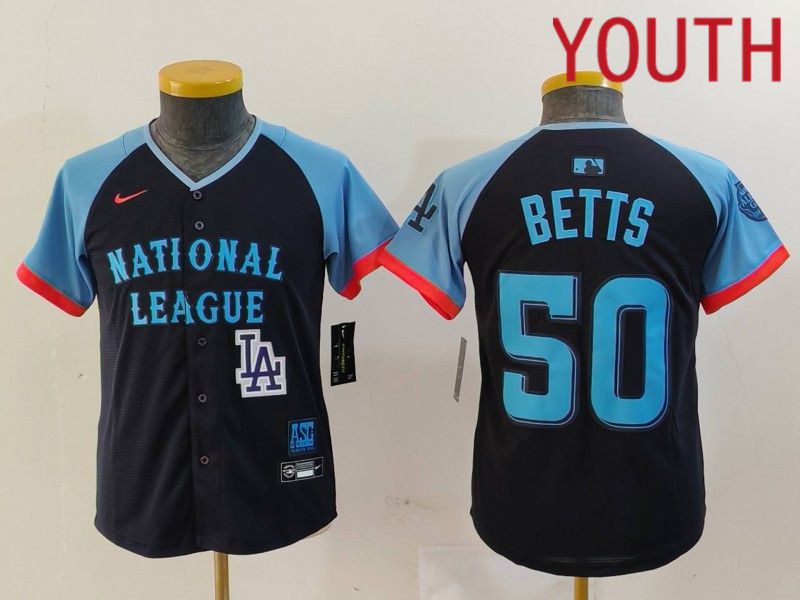Youth Los Angeles Dodgers #50 Betts Blue All star 2024 Nike MLB Jersey style 8155->san diego padres->MLB Jersey